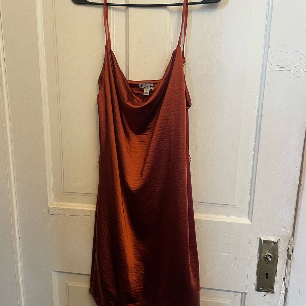 J for Justify Satin Copper Dress